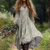 Vintage Kwiatowa Sukienka