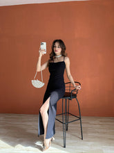 Suknia szczupła damska seksowna sukienka szczelinowa