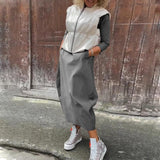 Prosta elegancka sukienka dla kobiet z kieszenią